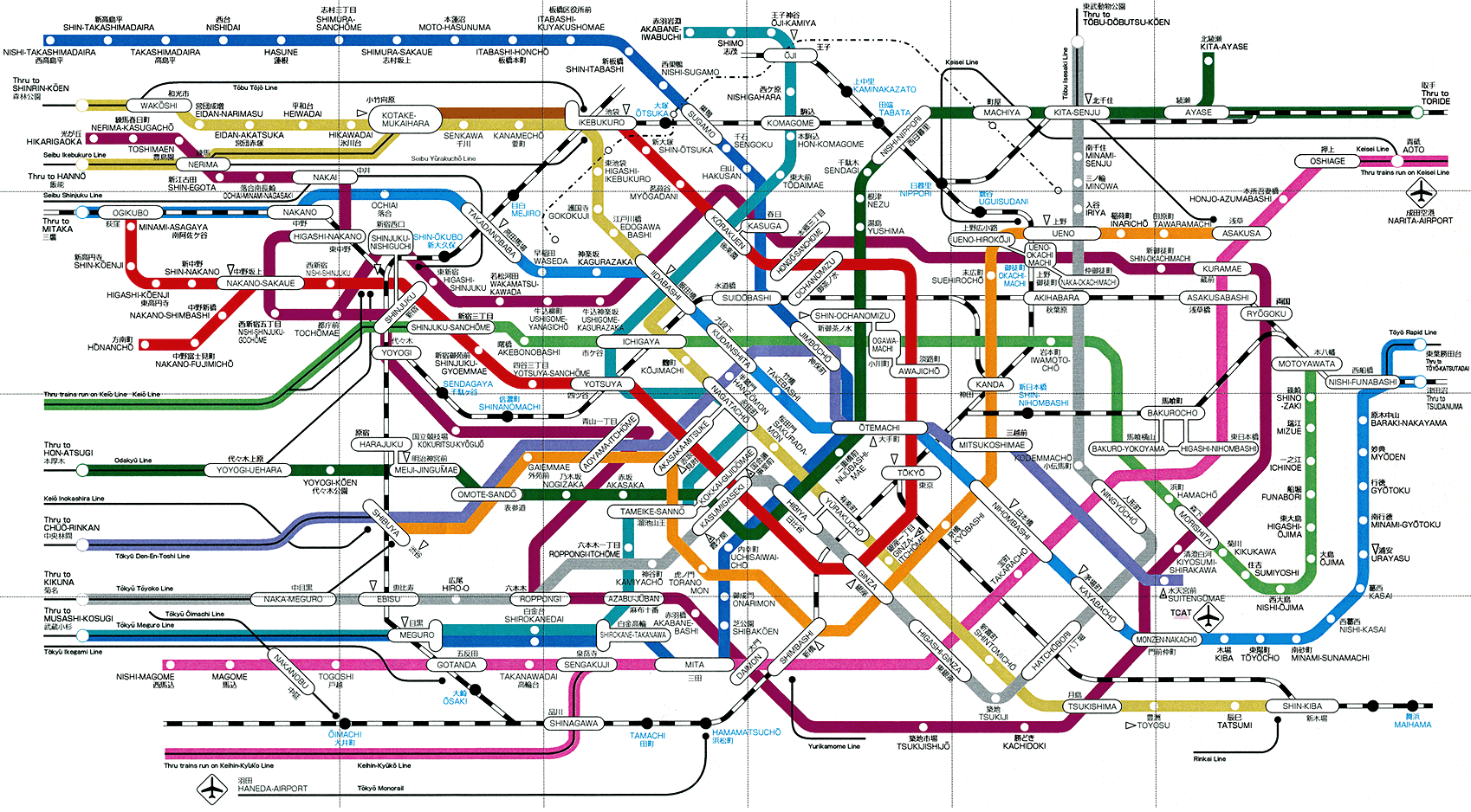 Tokyo Food Page Tokyo Subway Maps